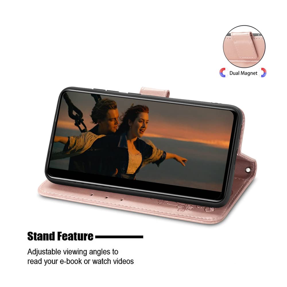 GOKEN Cover Folio Portafoglio Per Xiaomi Poco F4 GT - Pelle PU Con Slot Carte E Supporto - Antifurto RFID - Nero