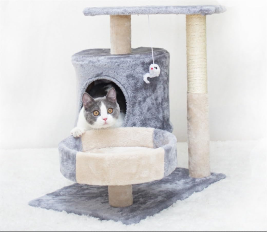 Albero Tiragraffi per Gatti Piattaforma di Riposo Tiragraffi per Gatti Torre per con Condominio per per per Arrampicarsi per