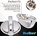 BlueStars [Upgraded] Ultra Durable WB03T10284 Range Control Knob Stainless Steel Finish Replacement Part Exact Fit for GE Range/Stove/Oven - Replaces 1373043 AP4346312 PS2321076 - Pack of 5