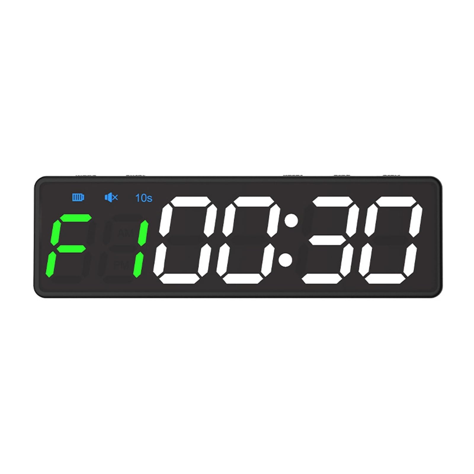CVFRDD LED Countdown Clock, Mini Portable Gym Timer Magnetic LED Interval Fitness Clock USB Recharable For Home Gara(Nero)