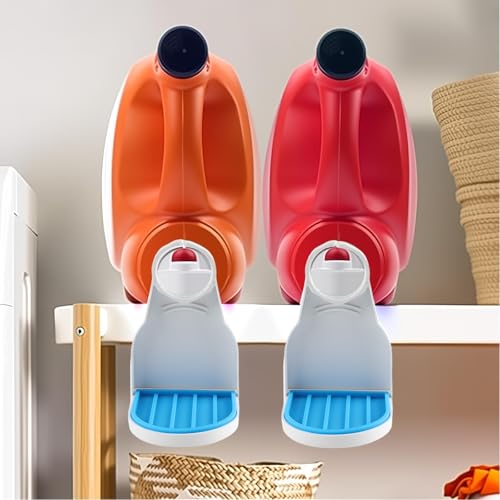 Faltbarer Waschmittel Becherhalter mit Tropfschale 2er Set Praktischer Tropfenfänger für Waschmittel und Weichspüler Halterung Stabil Platzsparend und Leicht zu Reinigen