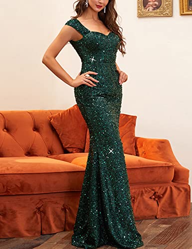 Image of Madam Uniq Formal Dress Sequin Fishtail Sleeveless 1920s Gatsby Cocktail Prom Elegant Maxi Evening Gowns for Women