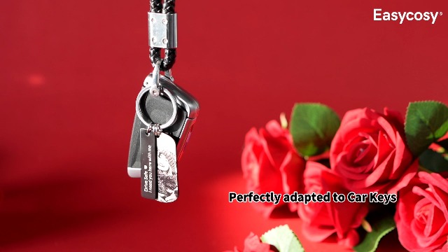 Portachiavi Personalizzato In Acciaio Inox E Pelle - Incisione Nome, Regalo Per Uomini