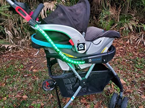 Image of THIRD KIND® Stroller Lights Bike Lights Set of 2 LED Rechargeable Lights with Straps