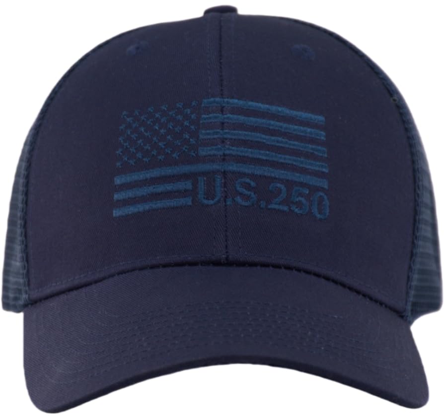 Image of American Flag Trucker Cap, Regular & XL-3XL, Big Head Snapback Patriotic Baseball Hat (Up to Size 8)