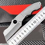 Klappmesser 6.7' Scharfe Titan Taschenmesser premium, Titanlegierung metall, cv edelstahl, tragbare...