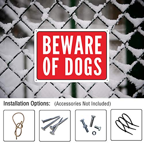 Warnschilder für Zauntore, aus Aluminium, 25,4 x 17,8 cm, für Innen- und Außenbereich, kein Verblassen, wetterfest, langlebig, rote Tinte - Image 5