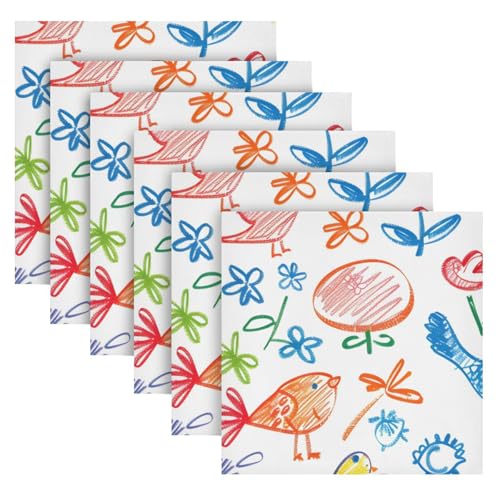 Servilletas de Tela Multicolor Set de 6 20x20 in miniatura 2