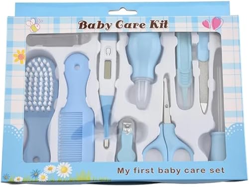 Miniatura 3 de Kit de cuidado de la salud de 10 piezas para recién nacidos y niños pequeños (azul) ideal para viajes y uso doméstico