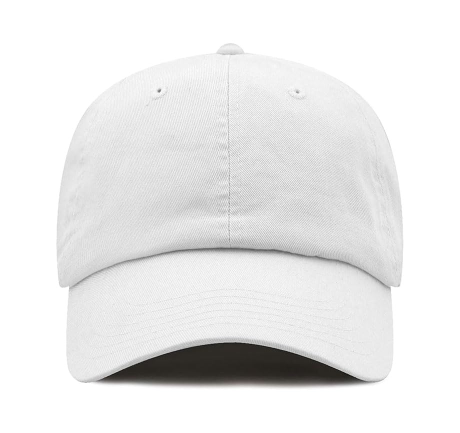 Image of Cotton Baseball Cap Dad Hat - Washed Low Profile Adjustable Hat for Men Women Casual Outdoor Running Golf