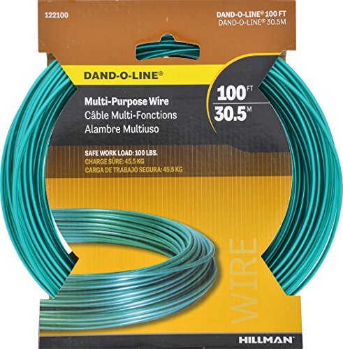 Image of Hillman Green Vinyl Jacketed Multi-Purpose Cable Wire, 100', Safe Work Load for 100 Pounds | 41585