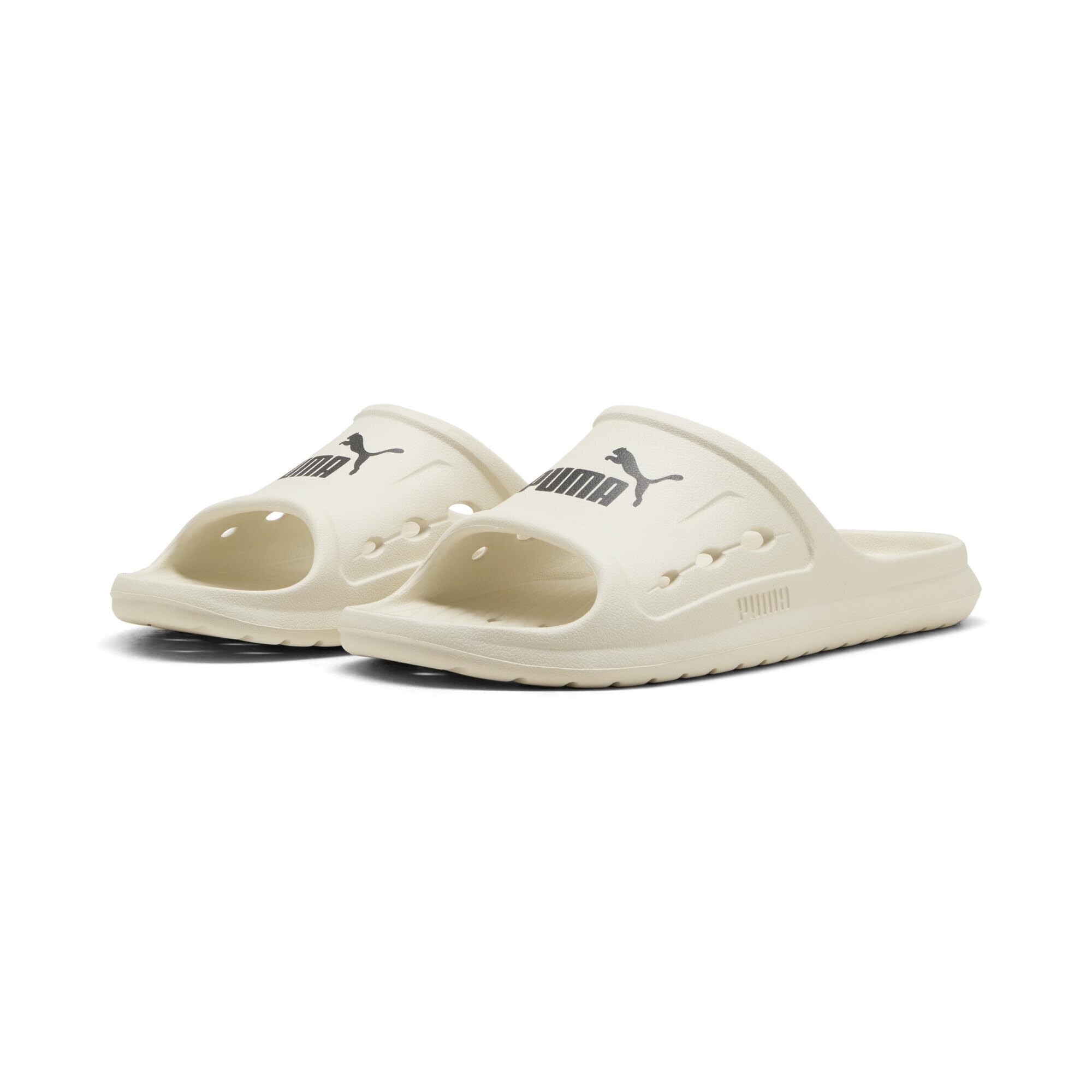 PUMA Divecat Dry Unisex Yetişkin Terlik, Alpine Snow-PUMA Black, 43