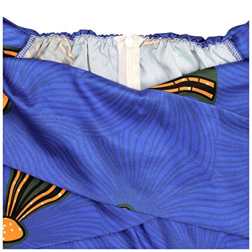 Naimo Women's Dashiki African Print Romper Split Maxi Dress Bohemian High Waist Long Maxi Dresses Deep Blue #TOP5