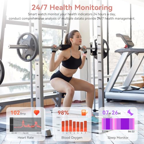 Image of Smart Watch for Women - 1.85 inch HD 2026 Upgraded Fitness Tracker Bluetooth Call and Text Smartwatch with 7 Day Battery 5 ATM Waterproof Heart Rate Sleep Monitor 130+ Sport Modes for Android & iOS (Pink)