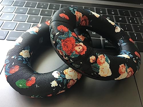 Almohadillas de repuesto QC35 para audífonos Bose QuietComfort 35 (QC35), QuietComfort 35 II (QC35 ii) y QuietComfort 45 (QC45) - Negro floral miniatura 2