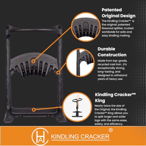 Kindling Cracker XL Kindling Cracker King Firewood Splitter - Kindling Splitter Wood Splitter Wood Splitting Wedge Manual Log Splitter Wedge