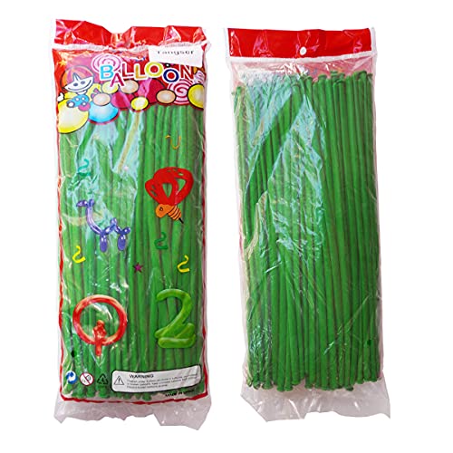 Image of Green 260Q Balloons , Long Balloons , Skinny Twisting Balloon 100 Pcs, Premium Magic Clown Ballon for Balloon Animal, Garland, Baby Birthdays, Festival Decoration