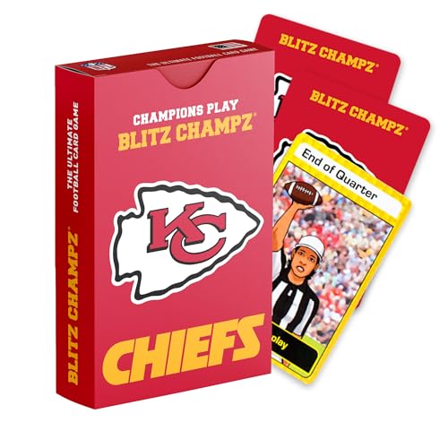 Blitz Champz Kansas City Chiefs – Officially Licensed NFL Playing Cards & Chiefs Gifts for Men & Women, Fun Travel Card Games for Adults & Kids Ages 7+, Camping Games for Friends & Family Game Night