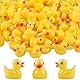 Fzyisw Mini Harz Entchen 100 Stück Miniatur Enten, Mini Resin Ducks für DIY Potting Micro Landschaft Dekorationen