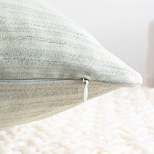 Image of The White Petals Sage Green Throw Pillow Covers for Sofa, Couch & Bed (18x18 inch, Pack of 2)
