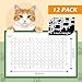 OCEANPAX Clear Scat Mats for Cats 16 x 13 Inch, 12 Pack Transparent Cat Spike Mat with 1 Inch Spikes, Indoor Outdoor Cat Deterrent Mats to Keep Cats Off Couch, Bed, Counter & Garden