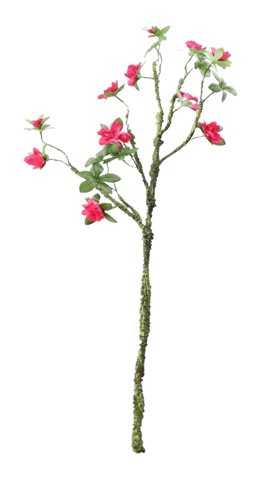Casetlong 3Pcs Artificial Flower Branches Fake Flowers Decoration Home Living Room Wedding Party(Rose red)