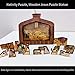 Wooden Jesus Puzzle Statue, Nativity Puzzle with Wood Burned Design, Jesus Puzzles Sculpture Decor, Home Educational Wooden Puzzles Christmas Birthday Gifts (Small)