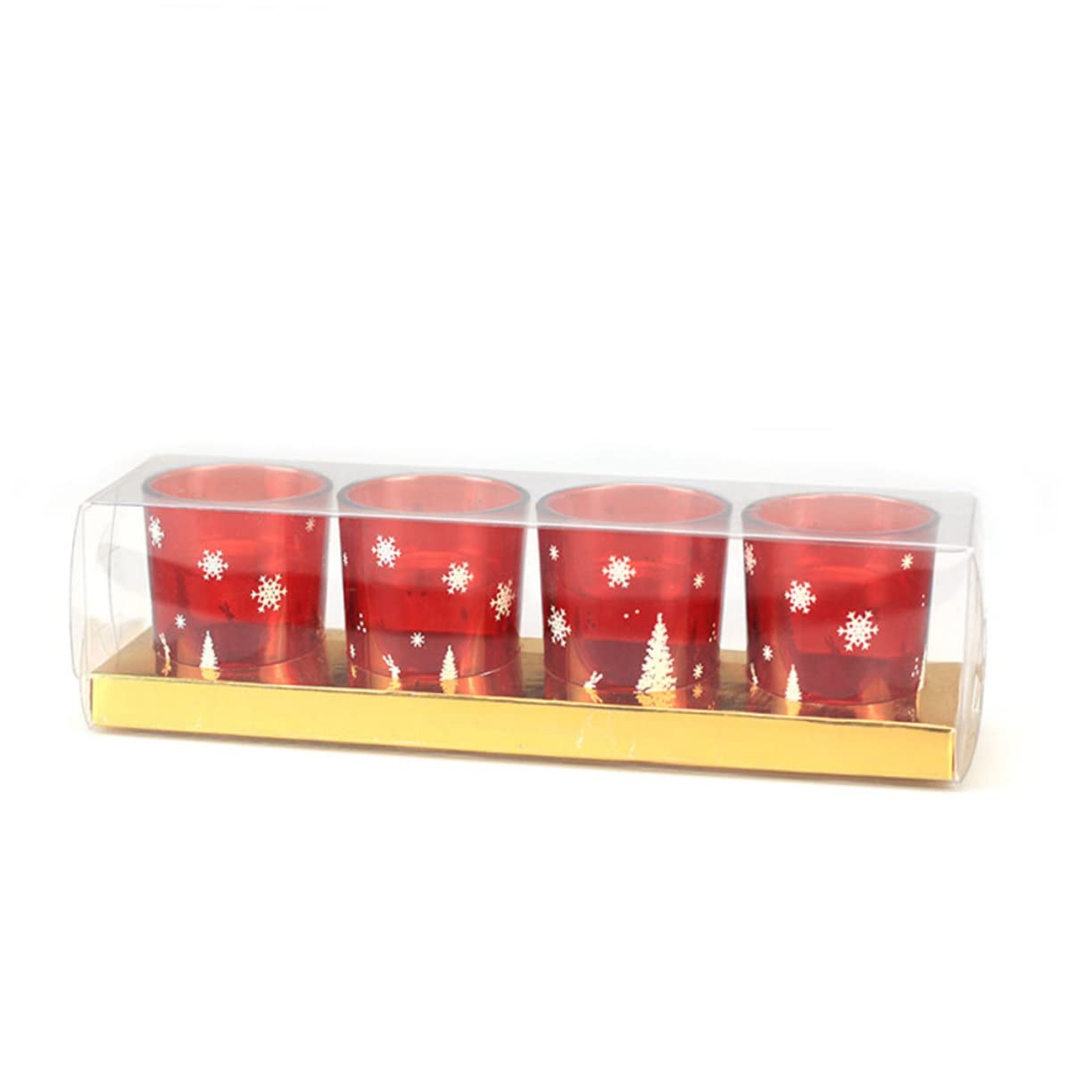 Cabilock 10 Piezas Taza De Vela De Fiesta Centro De Mesa Navideño Velas Candelita Candelabro Portavelas De Navidad Candelero Votivo Taza De Vela De Aromaterapia Decoración Navideña Vidrio