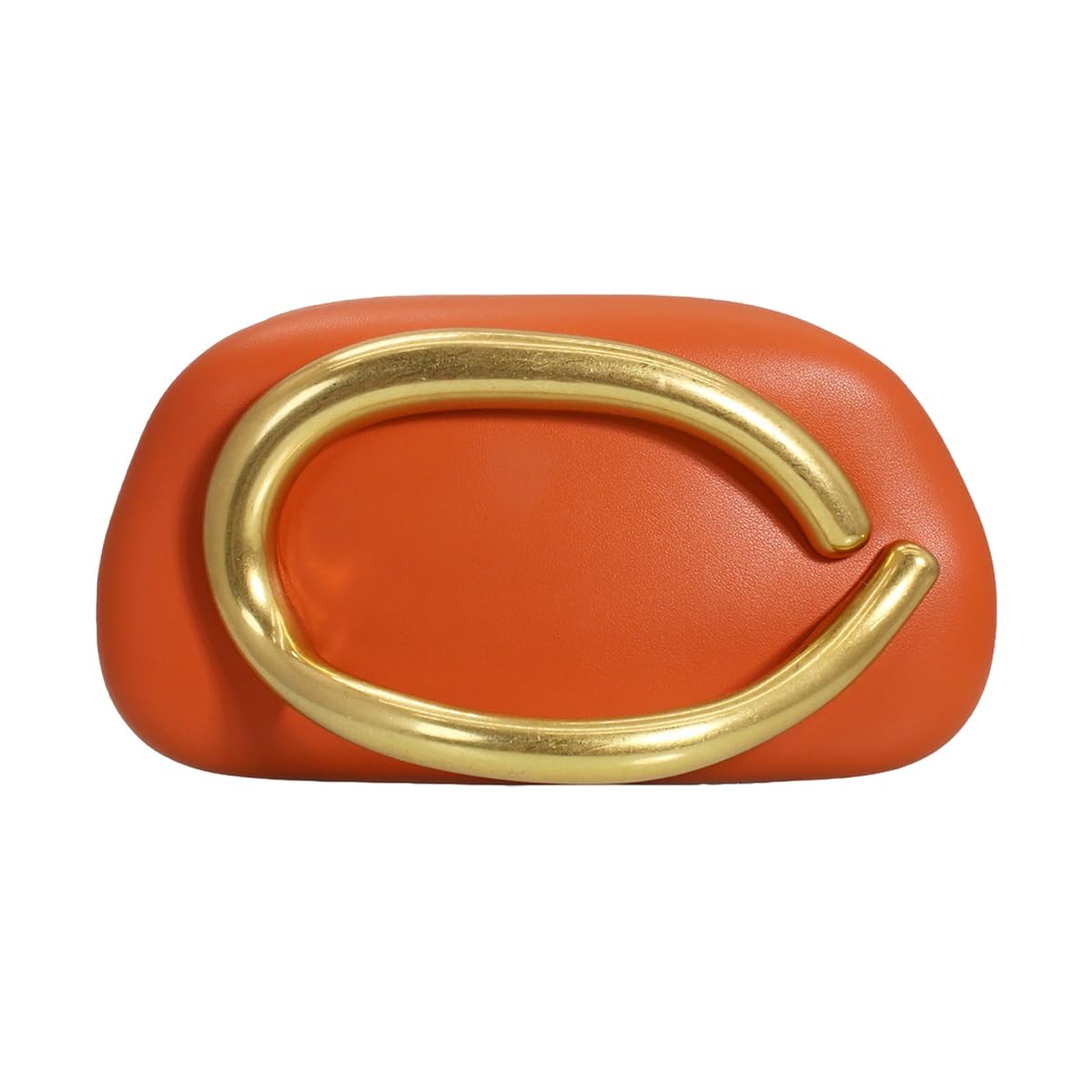 Women PU Leather Metal Handle Handbag Trendy Commuting Compact Stone Purse Hand-held Causal Shoulder Clutch Bag