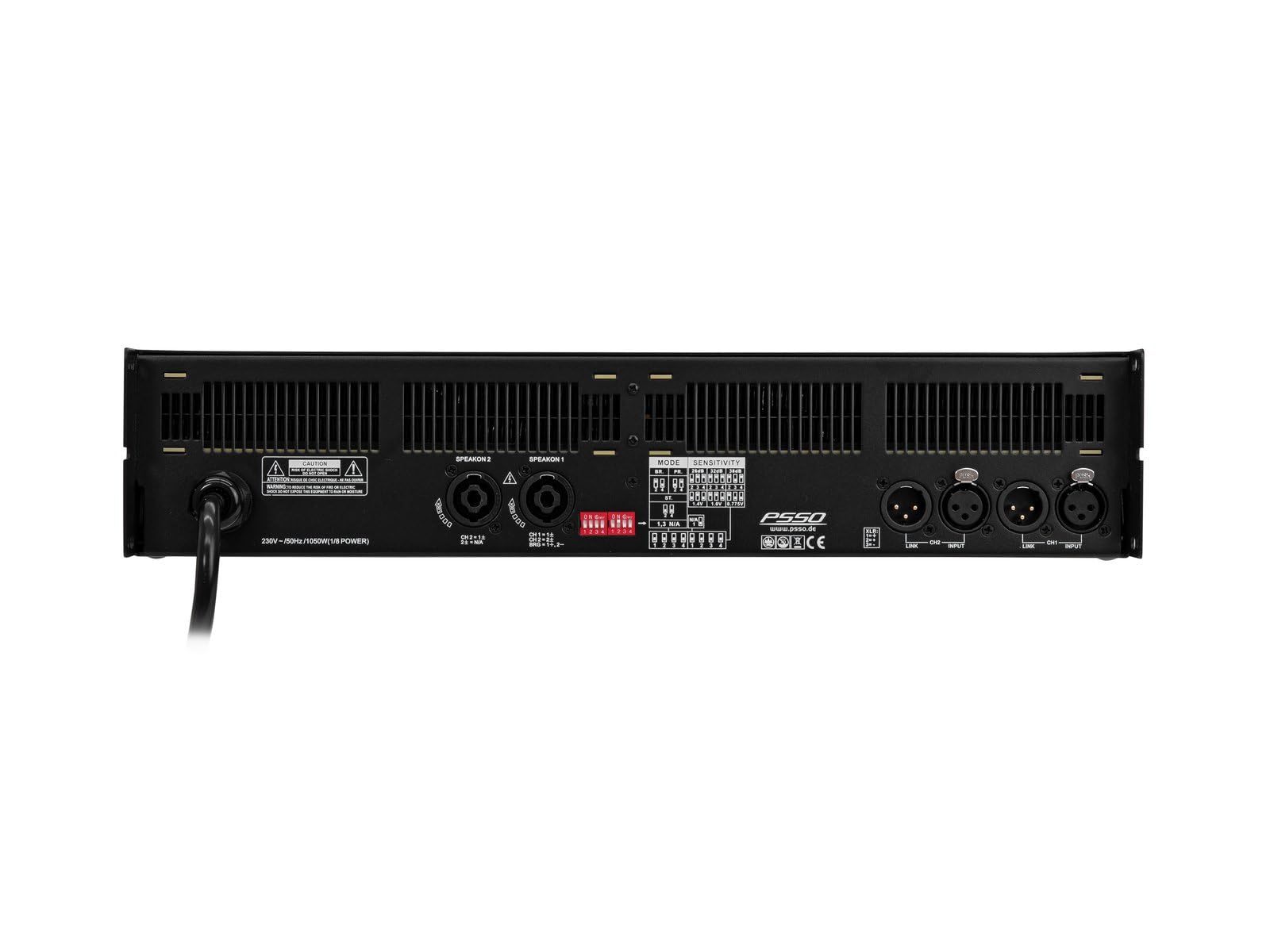 PSSO DCA-12000 Amplificatore a 2 canali SMPS | Amplificatore stereo PA classe I con alimentatore switch, 2 x 6000 W RMS (2 Ohm), 2 x 3900 W RMS (4 Ohm)