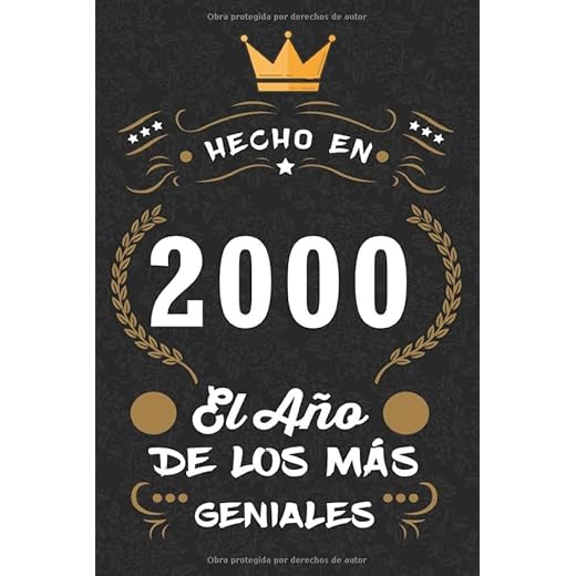 Hecho en 2000 el año de los más geniales: 2000 Cumpleaños Regalo ORIGINAL, cuaderno a5 para felicitaciones y mejores deseos, DIARIO, CUADERNO, NOTAS O AGENDA, 110 páginas, Dimensión (6 x 9 in)