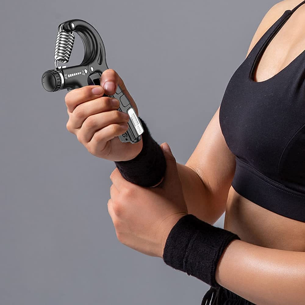 Hand Grip Ajustable 5-60 Kg Avec Compteur - Renforce Avant-bras Et Poignet