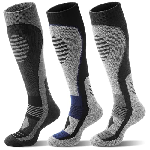 TOBEHIGHER 3 Pairs Thermal Ski Socks