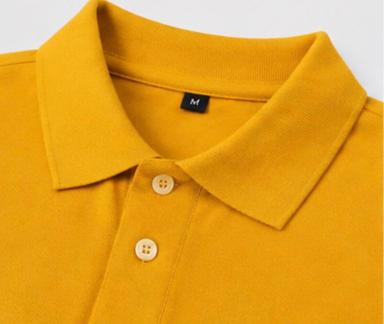 Image of Men's Mustard Yellow Polo T-Shirt, Short Sleeve