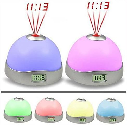 Digital LED Projection Alarm Clock Starry Night Light Color Changing