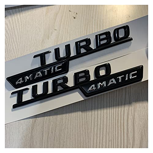 YUYANGZHI Letter Embleem Turbo 4Matic A M G Badge Fender Supercharge Logo Auto Styling Sticker Fit voor Mercedes Benz… - Afbeelding 5