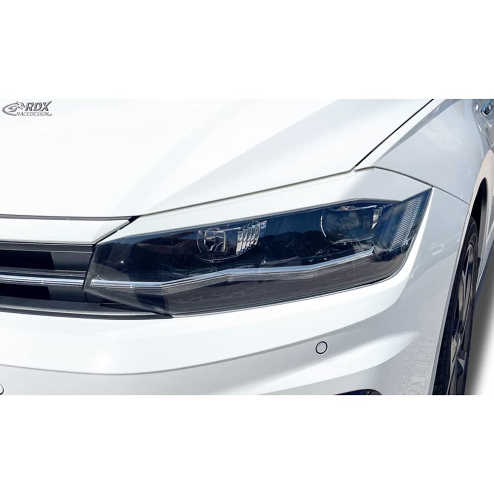 RDX Racedesign Palpebre fari compatibile con Volkswagen Polo (AW) 2017- (ABS)