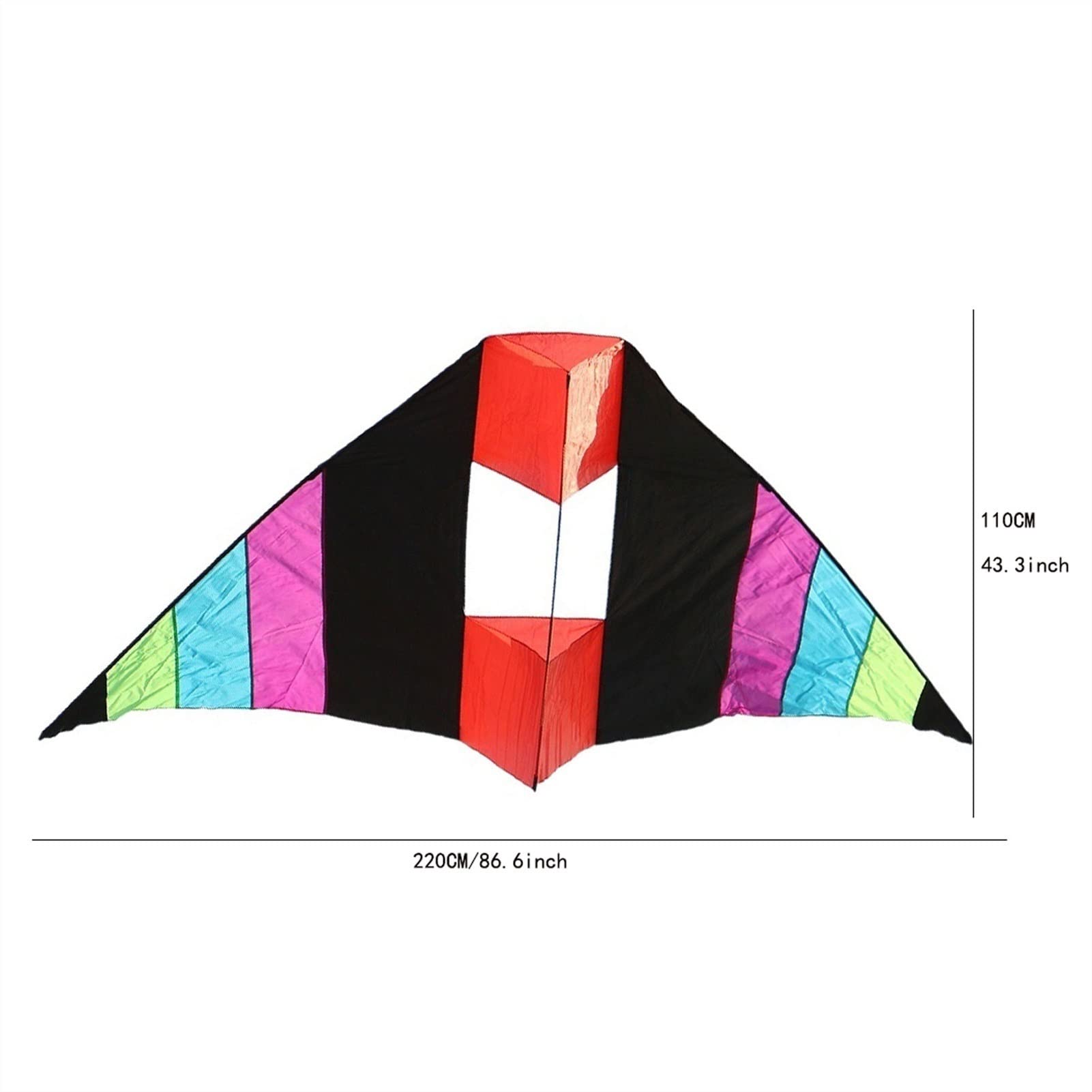 Cometas Fáciles de Volar Cometa geométrica Rainbow Kite for Adultos Sports Kite Easy Flying Kite Kite Adecuado for Square Beach Park Cometa de Juegos al Aire Libre (Color : B)