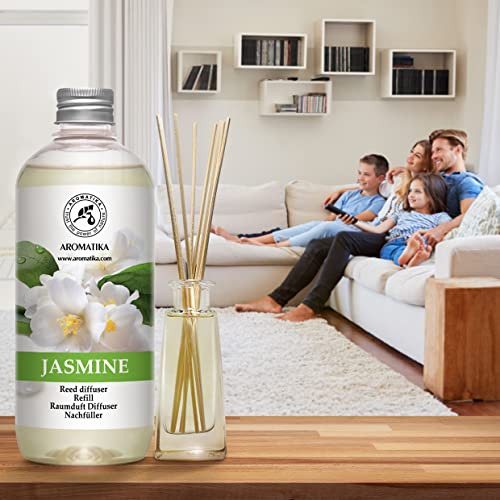 Jasmine Reed Diffuser Refill w/Natural Essential Jasmine Oil 17 Fl Oz - Fresh & Long Lasting Fragrance - Scented Reed Diffuser Oil Refill - Best for Aromatherapy - SPA - Home - Image 5