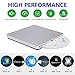 [Updated Version] Xglysmyc USB External CD DVD Drive Burner Portable Ultra-Thin Slot-in CD/DVD+/-RW Player Writer Rewriter SuperDrive Support MacBook Pro/Air iMac Laptop Desktop Win XP/7/8/10-Silver