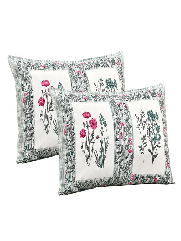 Image of Jaipur Fabric Double Bed Sheet with 2 Pillow Covers | Modern Printed Bedding Set for Bedroom