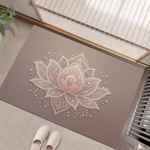 Mandala minimaliste tapis d'entrée antidérapant lavable en machine - 2
