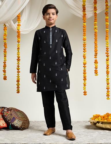 Image of Amazon Brand - Symbol Boy's Festive Embellished Kurta Pajama Set