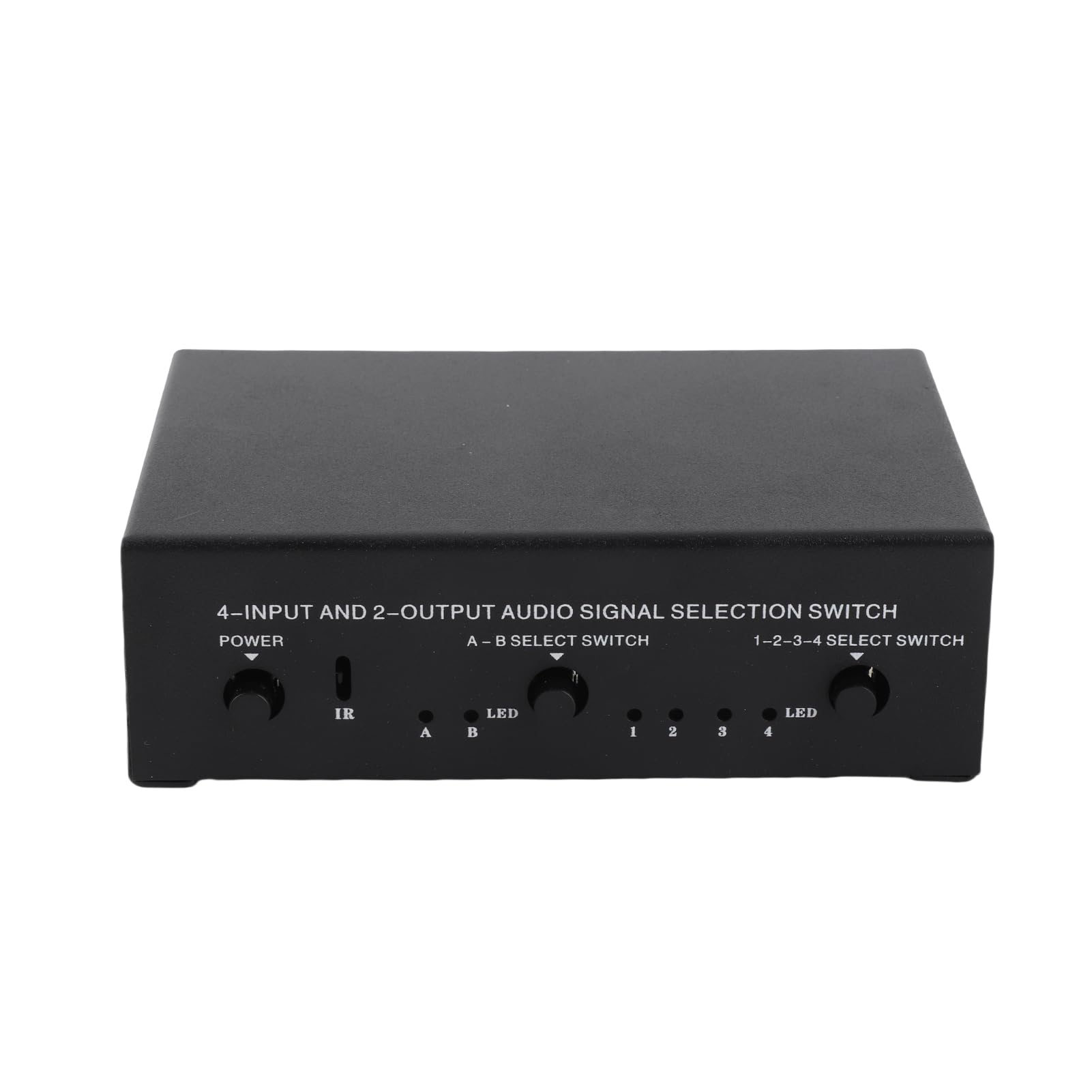Generic Commutatore di Selezione della Sorgente 4-in-2-out Interfaccia Plug and Play per TV Lettore CD MP3, Connessione Placcata in Oro, Telecomando per Un'esperienza di Ascolto Senza Interruzioni