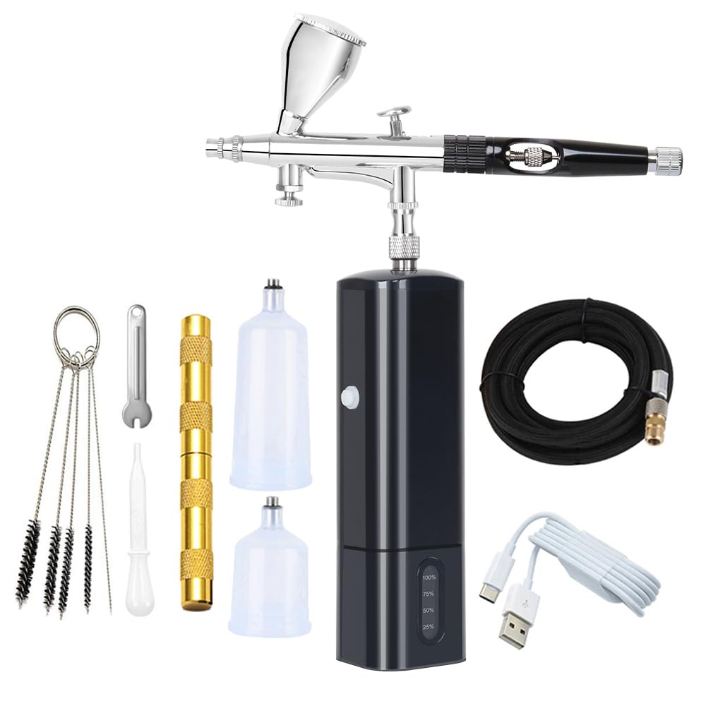 Akumulator bezprzewodowy Mini Air Brush narzędzie do dekoracji ciast malowanie dekorowanie zestawów kompresorów opalania Precyzja Wysiłku Równomierny Strumień(F)