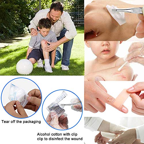 Monoki First Aid Kit, 201 Pcs Emergency Medical Supplies Safety First Aid Kit for Home, Office, School, Car, Boat, Travel - Thumbnail 6