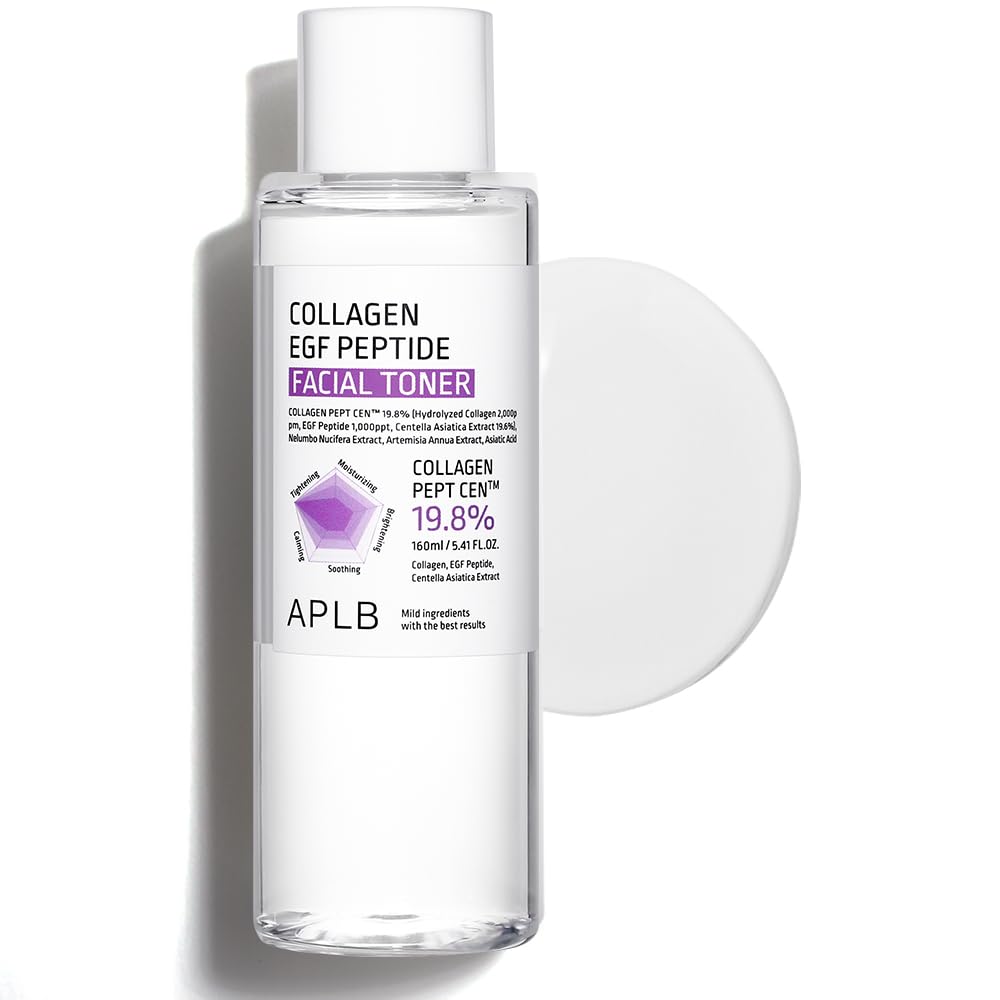 APLB Collagen EGF Peptide Facial Toner | Collagen PEPT CEN™ 19.8% 5.41 FL.OZ/Korean Skincare, Elasticity Care, Replenishing Moisture, Revitalize for