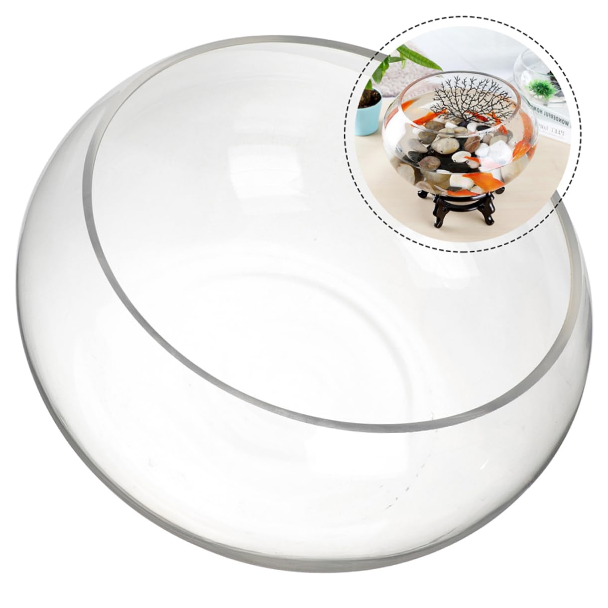 BESPORTBLE 3piezas Pecera Hidropónica De Vidrio Transparente para Oficina Jarrón Decorativo para Plantas y Peces Acuario De Diseño Moderno para Decoración del Hogar y Jardín Miniatura