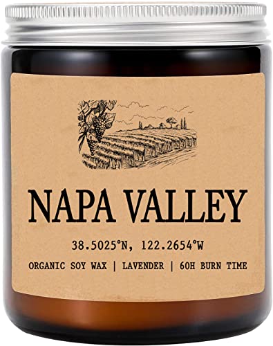 Napa Valley California Scented Candle - Organic Soy Wax - Gift for Her - Gift for Him - New Home Gifts - Birthday Gift for Friend - National Park Gifts - State Candles