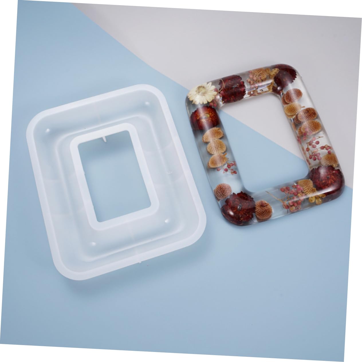 DOITOOL 3 Piezas Molde de Silicona para Marcos de Fotos Diy Moldes de Prácticos Diseño Creativo y de Limpiar para Manualidades Personalizadas
